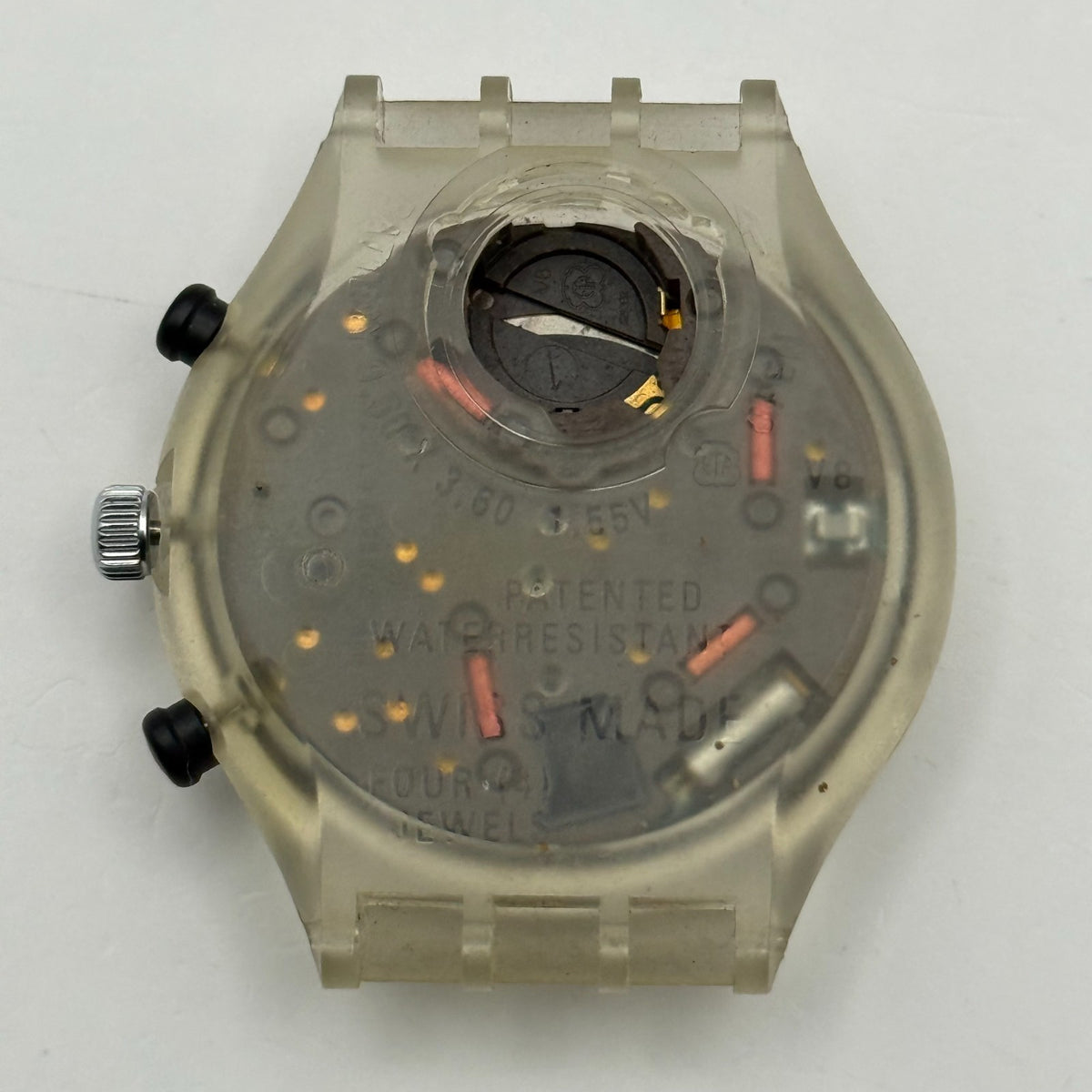 Vintage Swatch Chronograph Watch SCK110 See Through 1995 ETA Quartz Swiss Parts