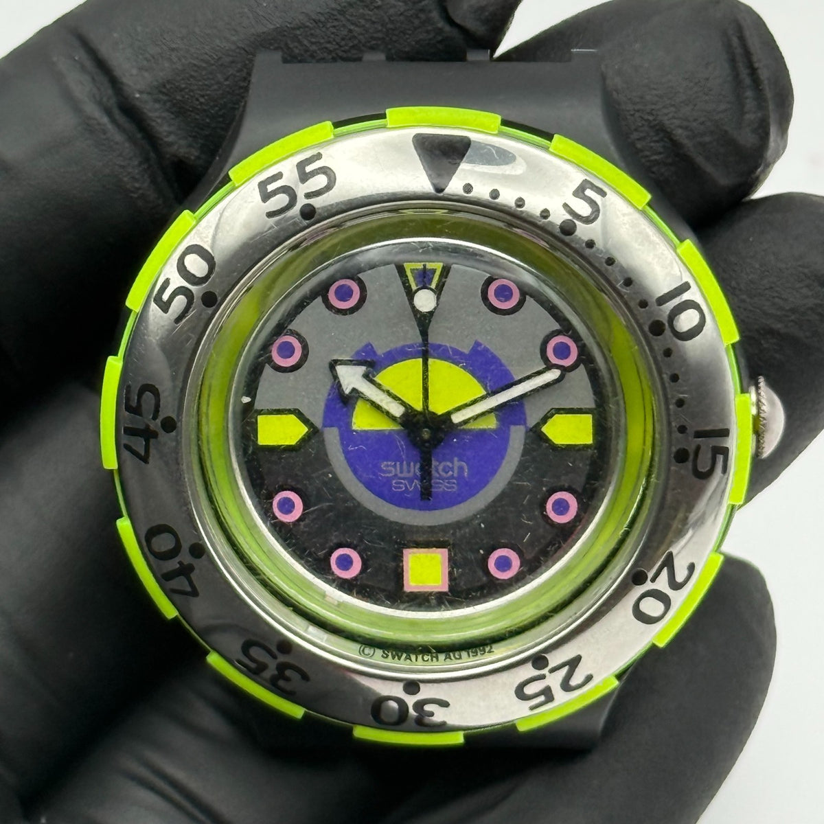 Vintage Swatch Scuba 200 Watch SDB103 Bombola 1992 ETA Quartz Swiss 40mm Parts 
