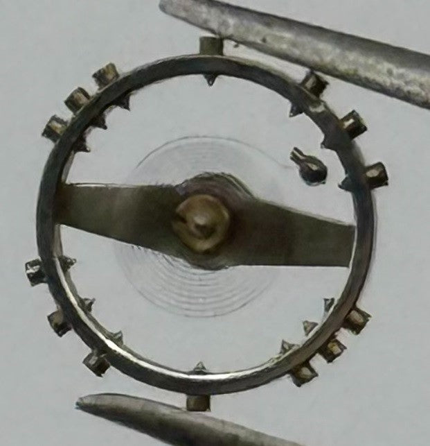 Lanco 558 Balance Wheel Complete And Spring Progress Watch Movement Parts NOS