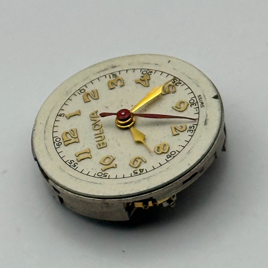 Bulova 7BSC Watch Movement Red Sweep Seconds Hand 17J Swiss Parts Repair 17.1mm