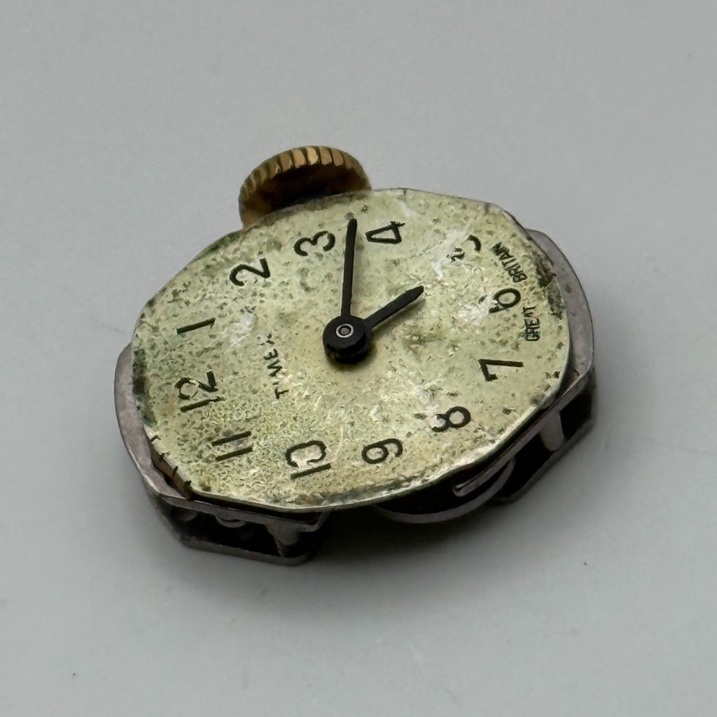 Timex 490 Watch Movement Gt. Britain Unadjusted Manual Wind Parts Repair 15.1mm
