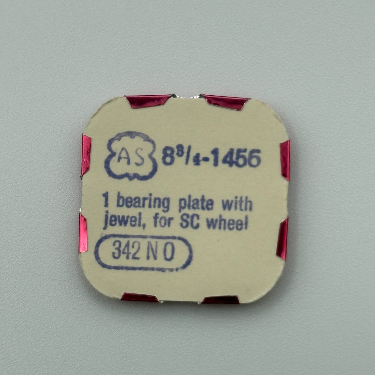 AS 1456 Bearing Plate - 8 3/4 - 342 N 0 - New Old Stock - Watch Parts