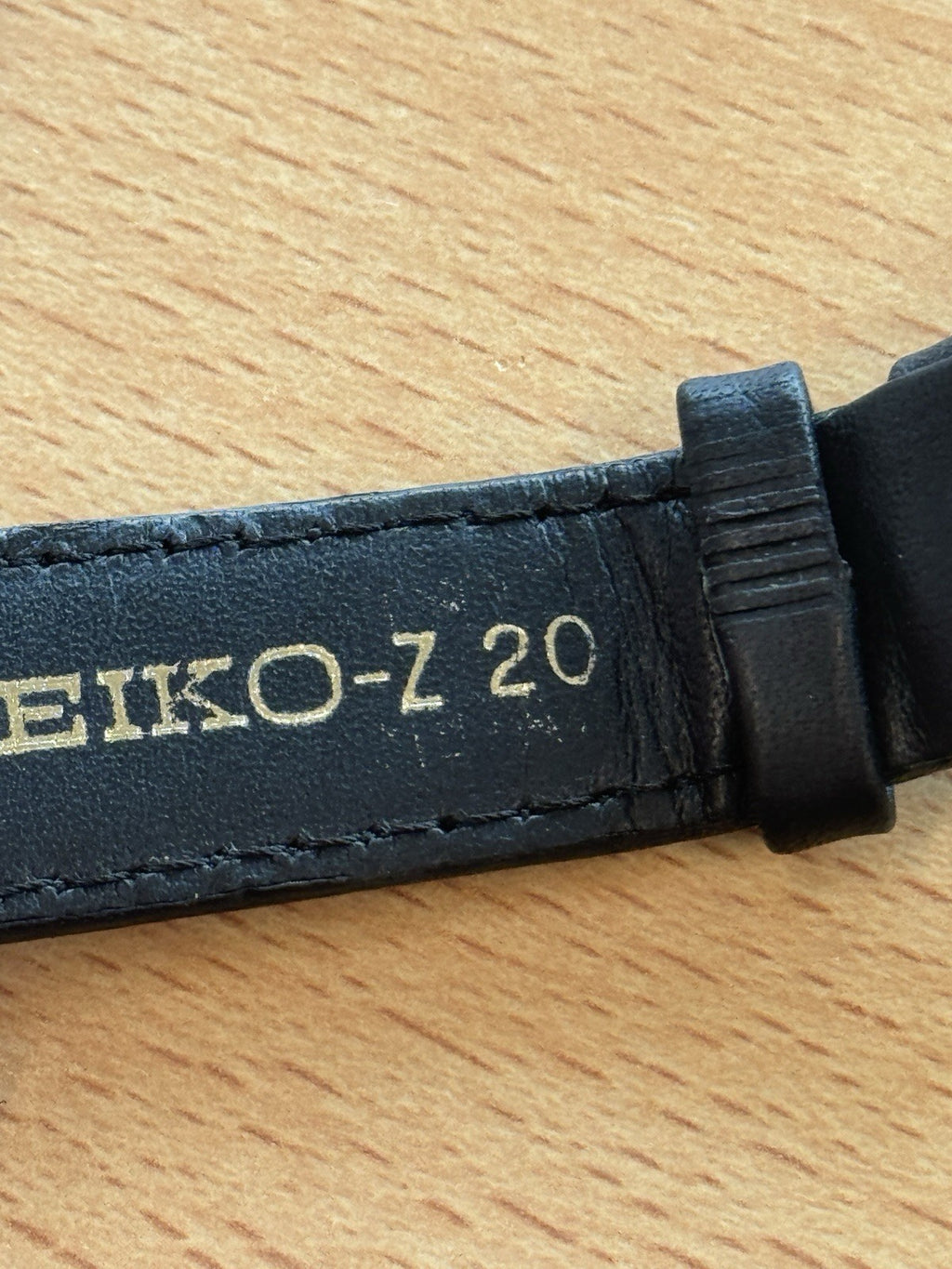 Seiko-Z 20 Swim Safe Water Resistant Black Watch Strap 19.6mm New Old Stock