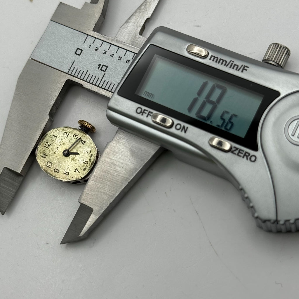 Timex 490 Watch Movement Gt. Britain Unadjusted Manual Wind Parts Repair 15.1mm