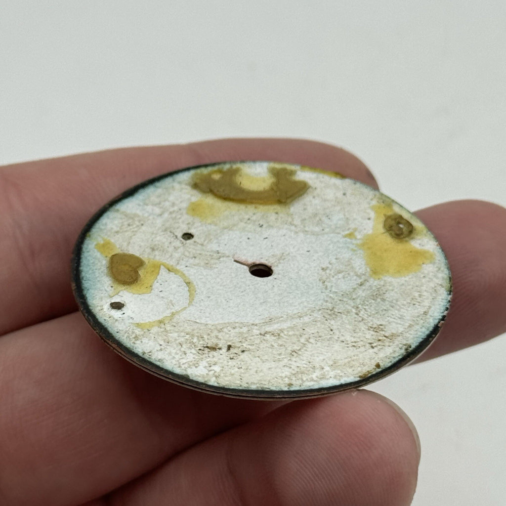 Antique Pocket Watch Dial 44.2mm Gustave Jacot Locle Beautiful Porcelain Spares