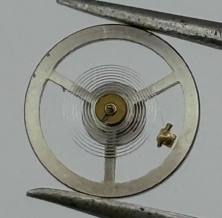 BFG 34 PL Balance Wheel Complete And Spring Renata 59 Watch Movement Parts NOS
