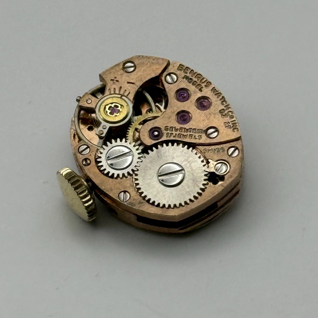 AS 1491 Watch Movement Running A. Schild Benrus DZ 2F 17 Jewels Swiss Parts 13mm