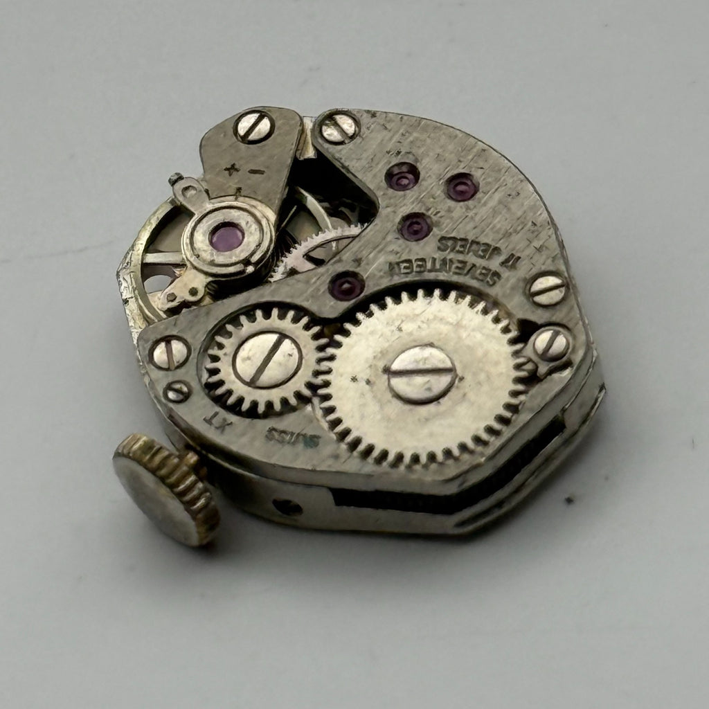 FHF ST 69-21 Watch Movement Ingersoll 17 Jewels Lever Manual Wind Parts 17.7mm