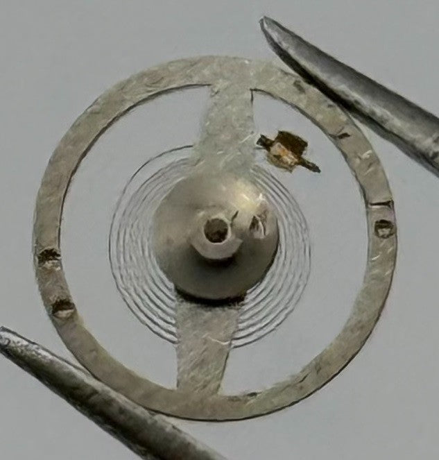 OM 514 Balance Wheel Complete And Spring 5¼’’’ 383 Watch Movement Parts NOS