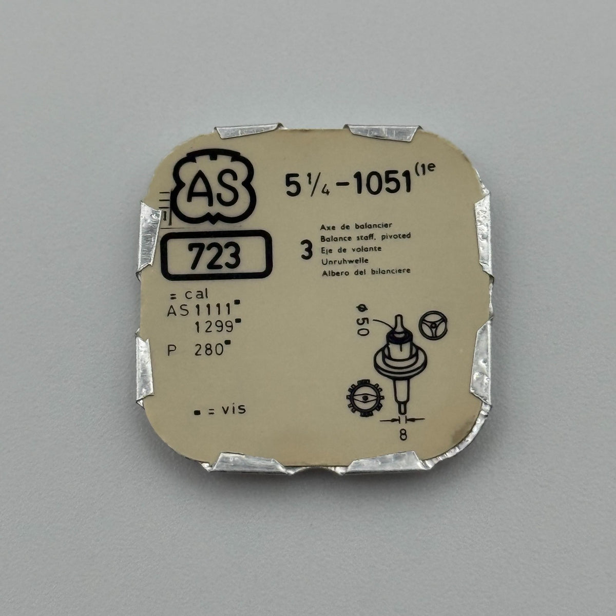 AS 1051 Balance Staff Pack Of 3 - 5 1/4 - 723 - New Old Stock - Watch Parts
