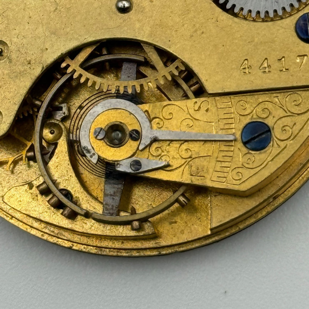 Swiss Lever Pocket Watch Movement - W&E Terry Manchester - Parts / Repair 43.1mm