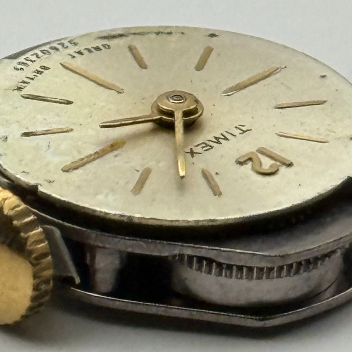 Timex 480 Watch Movement Great Britain Manual Wind Vintage Parts Repair 14mm