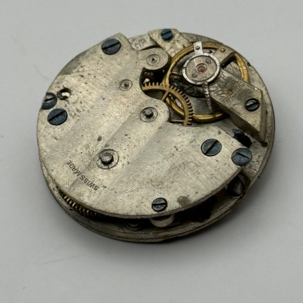Unidentified Watch Movement Swiss Manual Wind Vintage Parts Repair 28.2mm