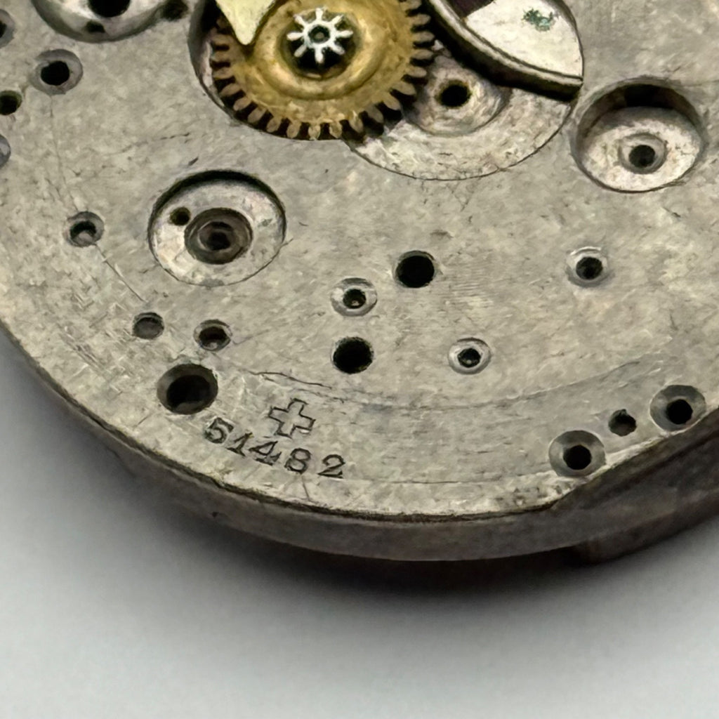 Patent 51482 Watch Movement - For Parts / Repair - 24.8mm