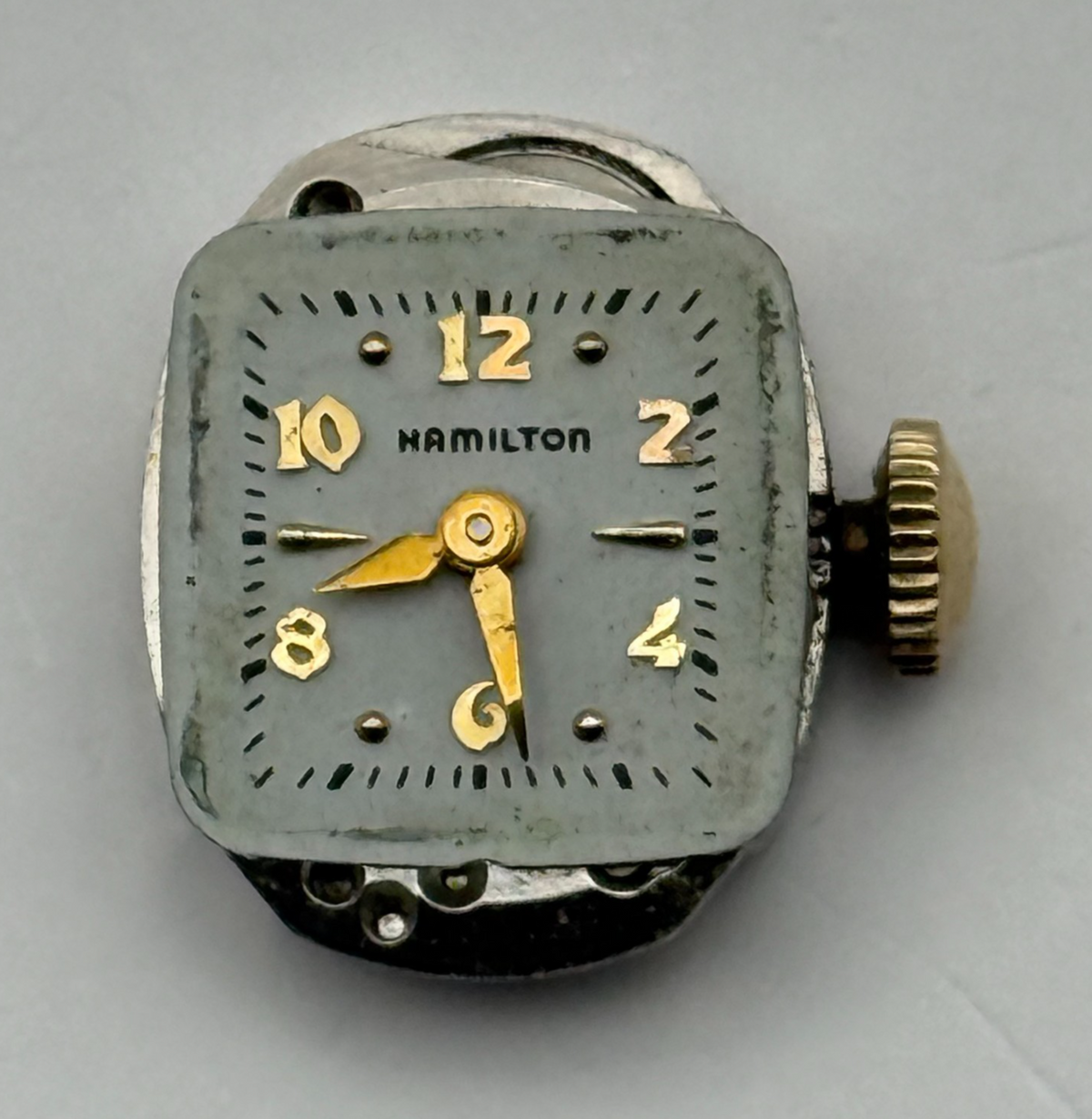 Hamilton 757 Watch Movement Running 22 Jewels U.S.A. Manual Wind Parts 12.9mm