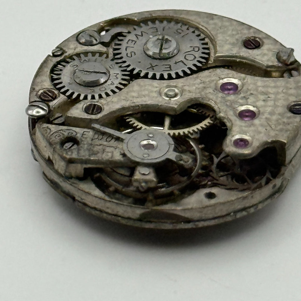 Rolex Rebberg Watch Movement - 15 Jewels - For Parts / Repair - 20.9mm