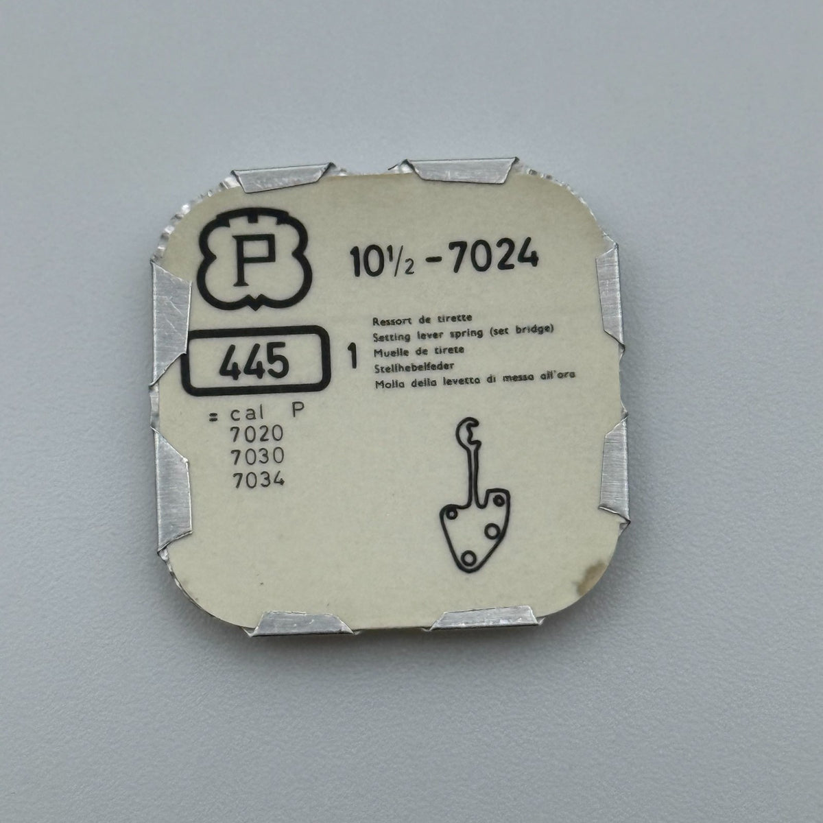 Peseux 7024 Setting Lever Spring - 10 1/2 - 445 - New Old Stock - Watch Parts