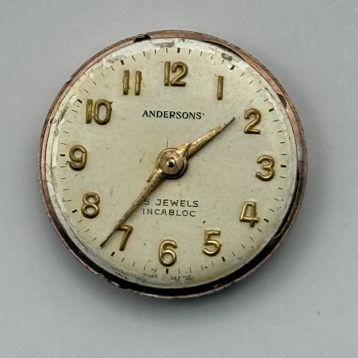 FHF 34 Watch Movement Andersons 15 Jewels Swiss Manual Wind Parts Repair 17.4mm