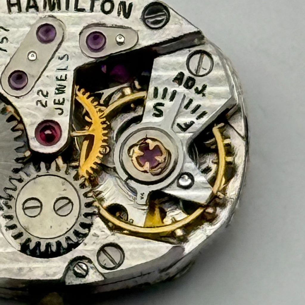 Hamilton 757 Watch Movement Running 22 Jewels U.S.A. Manual Wind Parts 12.9mm