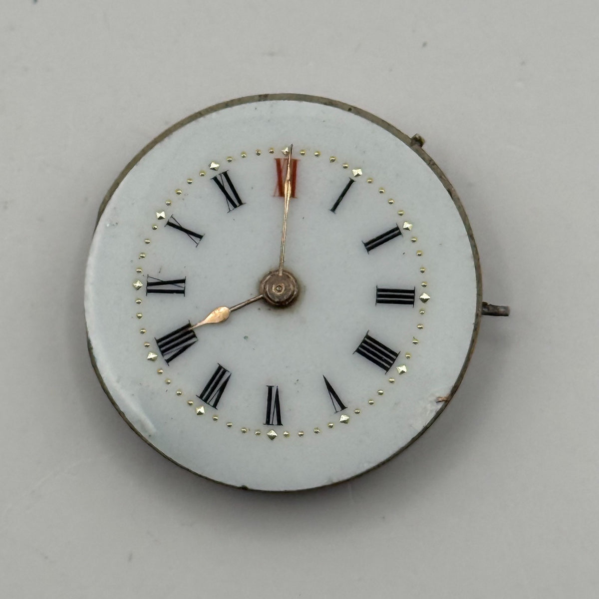 GRB & Co Trench Watch Movement - Roman Numerals - For Parts / Repair - 24.8mm
