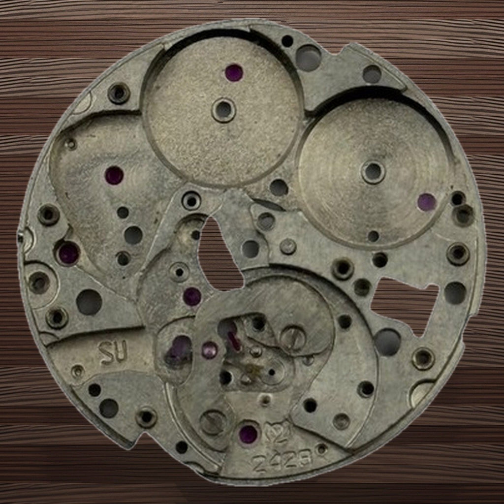 Slava 2428 Soviet Watch Movement - Main Plate - For Parts / Repair - 24.9mm