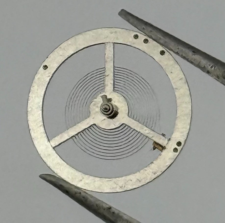E.S. 50 Balance Wheel Complete And Spring 12’’’ Renata 1400 Watch Movement Parts