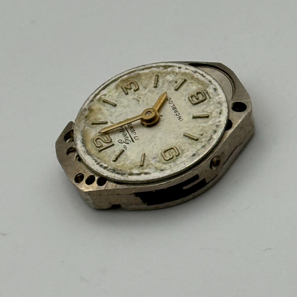 FHF 69 Watch Movement Everite 17 Jewels Swiss Manual Wind Parts Repair 15.3mm