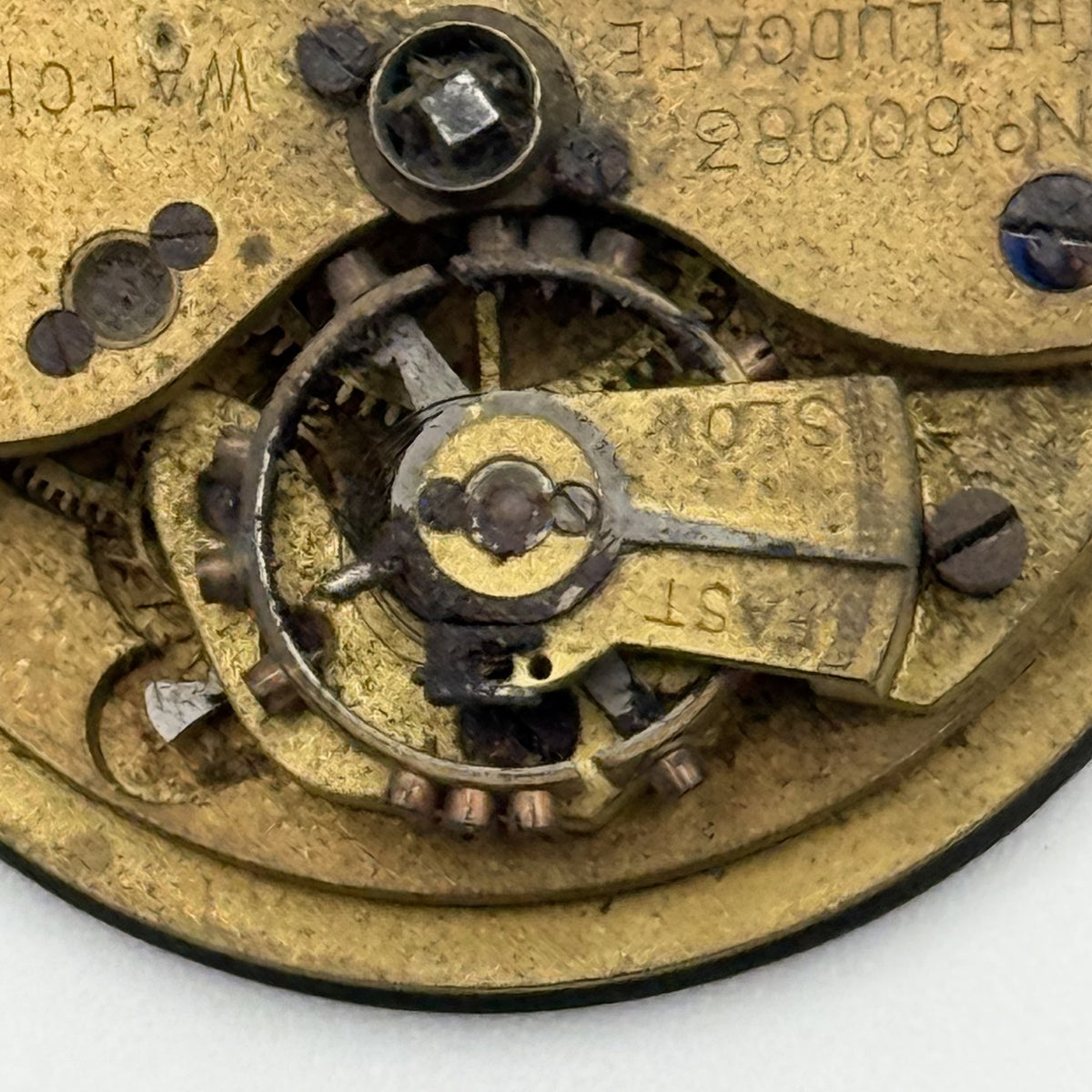 English Lever Pocket Watch Movement - J.W. Benson Ludgate - Parts / Repair 35mm