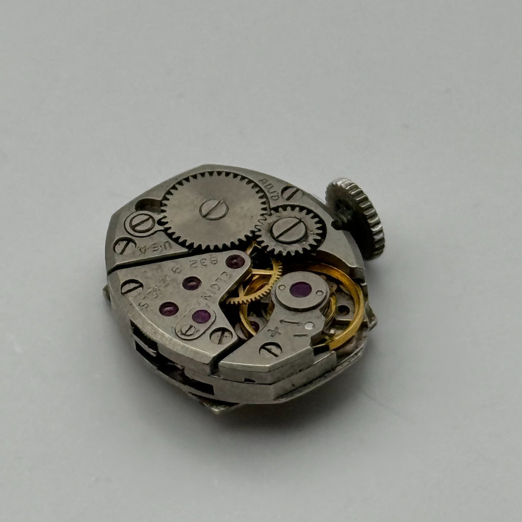 Elgin 832 Watch Movement 19 Jewels American Manual Wind Parts Repair 12.4mm