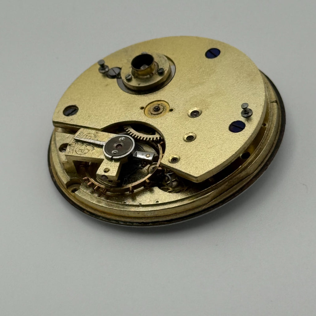 Swiss Lever Pocket Watch Movement - Unidentified - Antique Parts / Repair 42.7mm