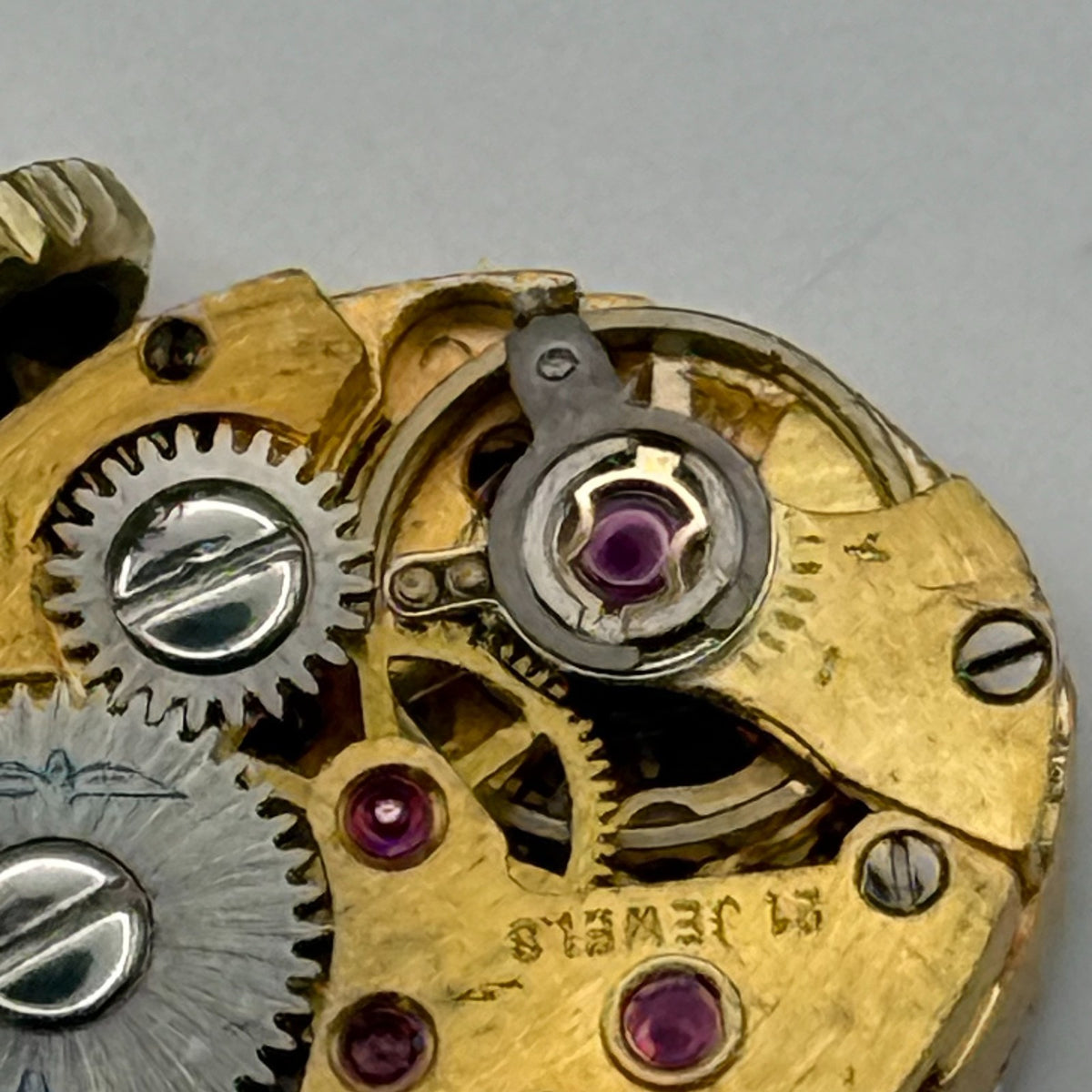 AS 1777 Watch Movement A. Schild Rotary Swiss 21 Jewels Manual Wind Parts 12.4mm