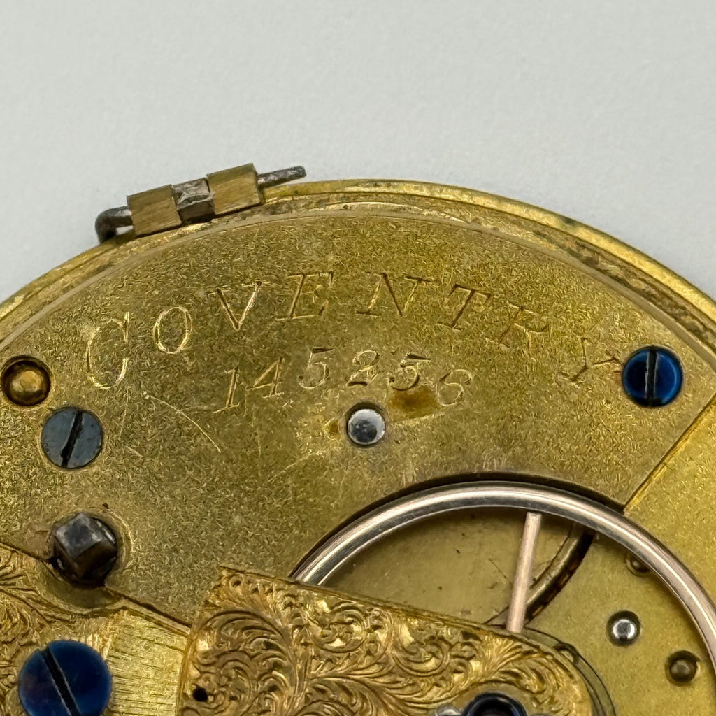 English Lever Pocket Watch Movement - James Reid & Co. Coventry - Parts / Repair