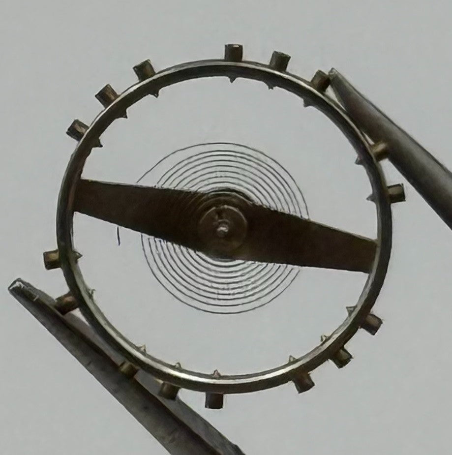 Peseux 320 Balance Wheel Complete And Spring Renata 1448 M Watch Movement Parts