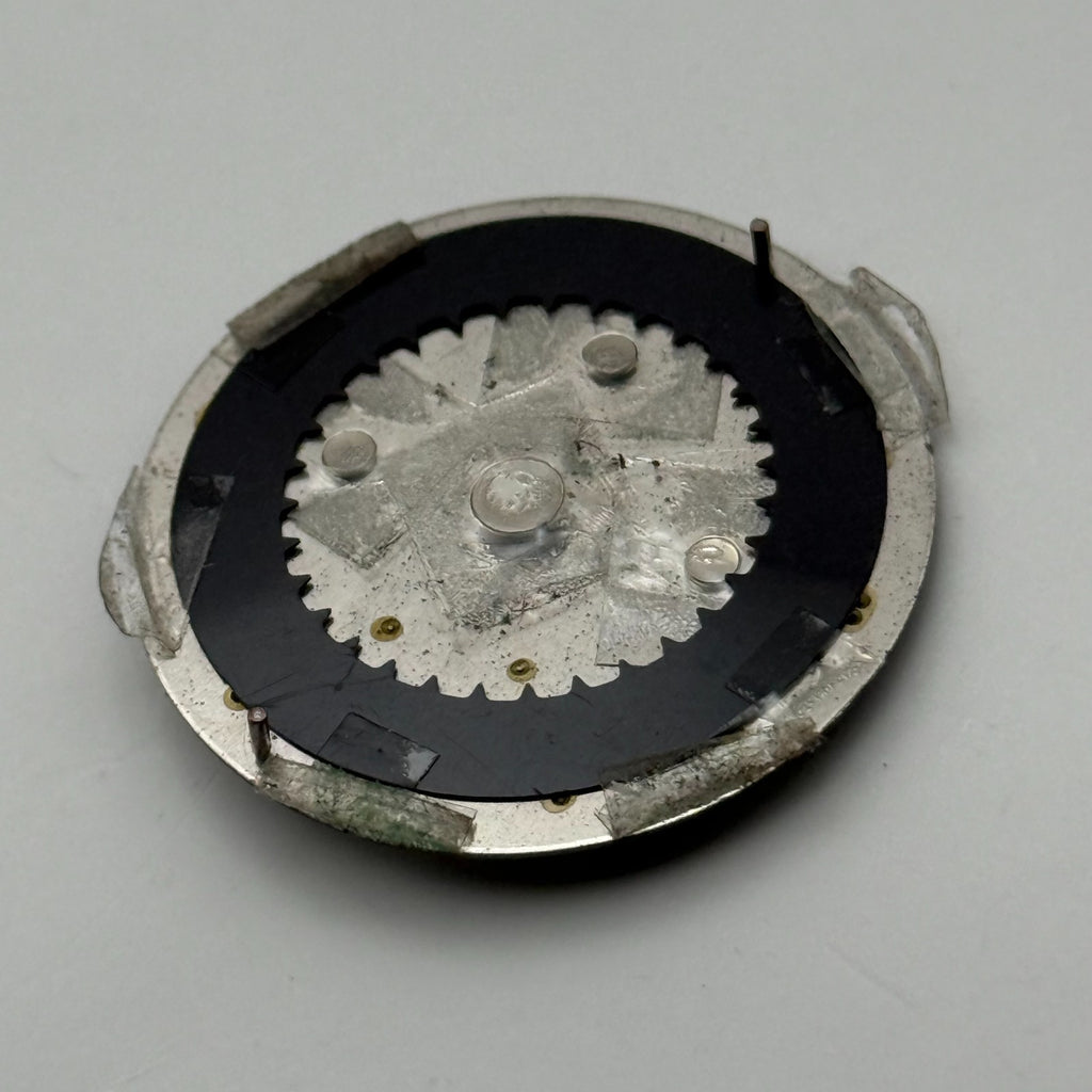 Seiko 6T55-0008 Watch Dial Chronograph 100M Black Spare Parts Repair 30.4mm