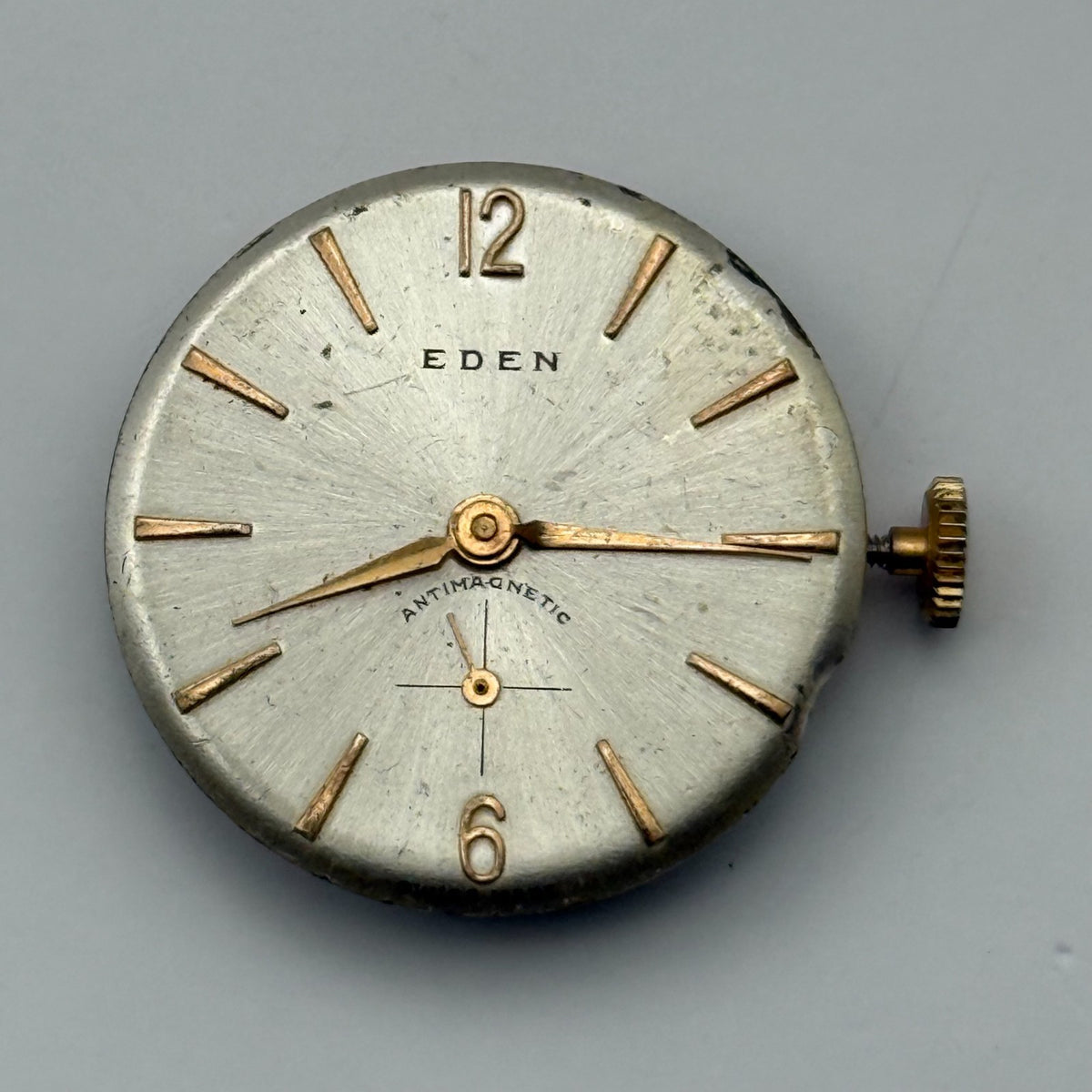 Eden Watch Movement Antimagnetic 1 Jewel Swiss Manual Wind Parts Repair 22.2mm