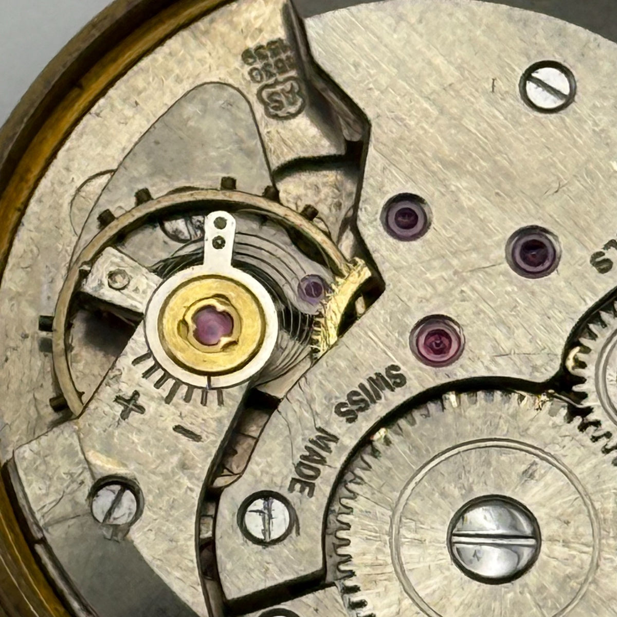 AS 1538 1539 Watch Movement A. Schild Avia Swiss 15Jewels Manual Wind Parts 26mm