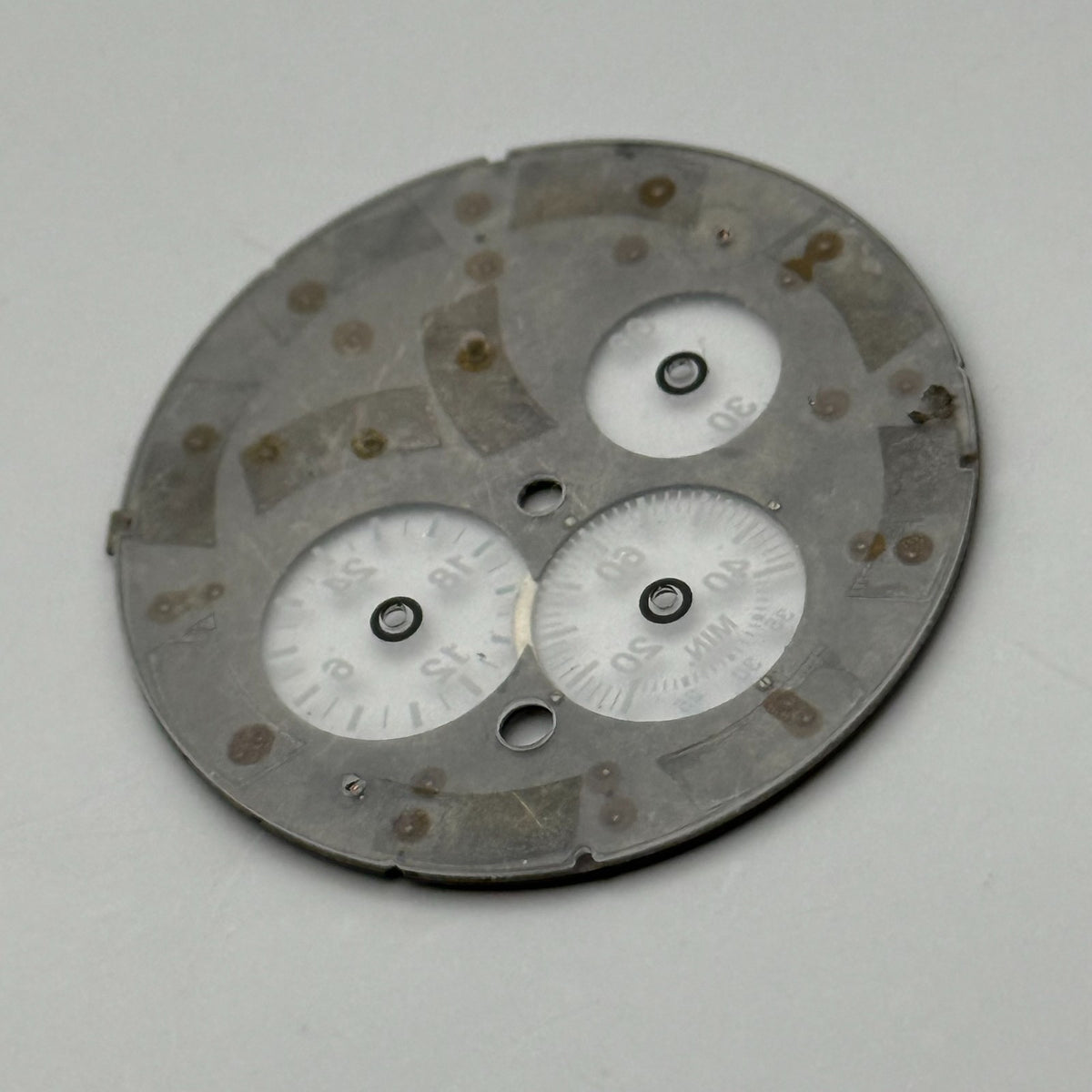 Seiko V178-0EB8 Watch Dial Chronograph Solar Blue Spare Parts Repair 33.1mm