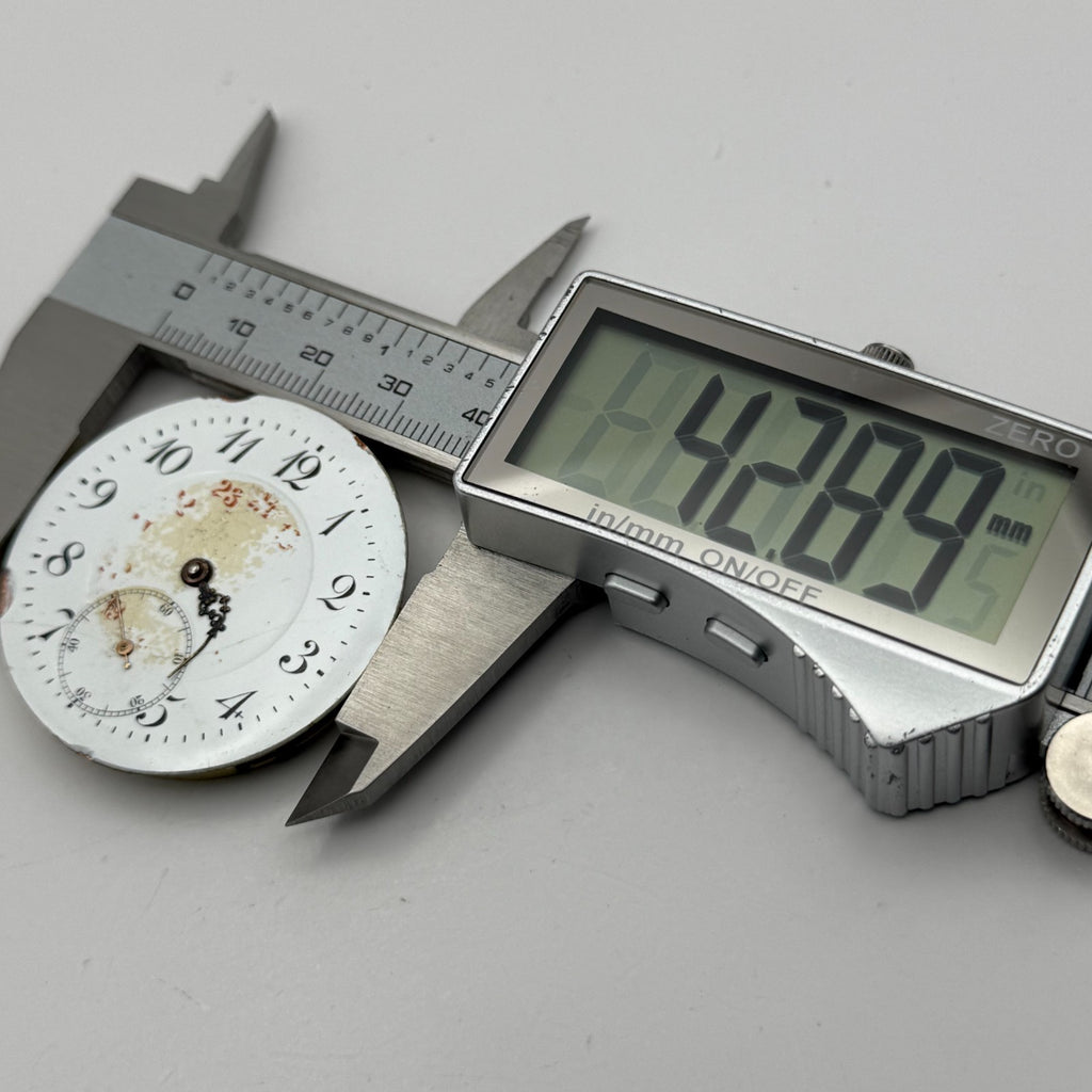 ABC Pocket Watch Movement Running Open Face 24 Hour Dial Parts Repair 40mm