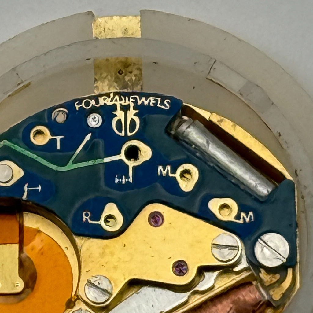Unidentified Watch Movement Quartz Titan 4 Jewels Untested Parts Repair 13.5mm