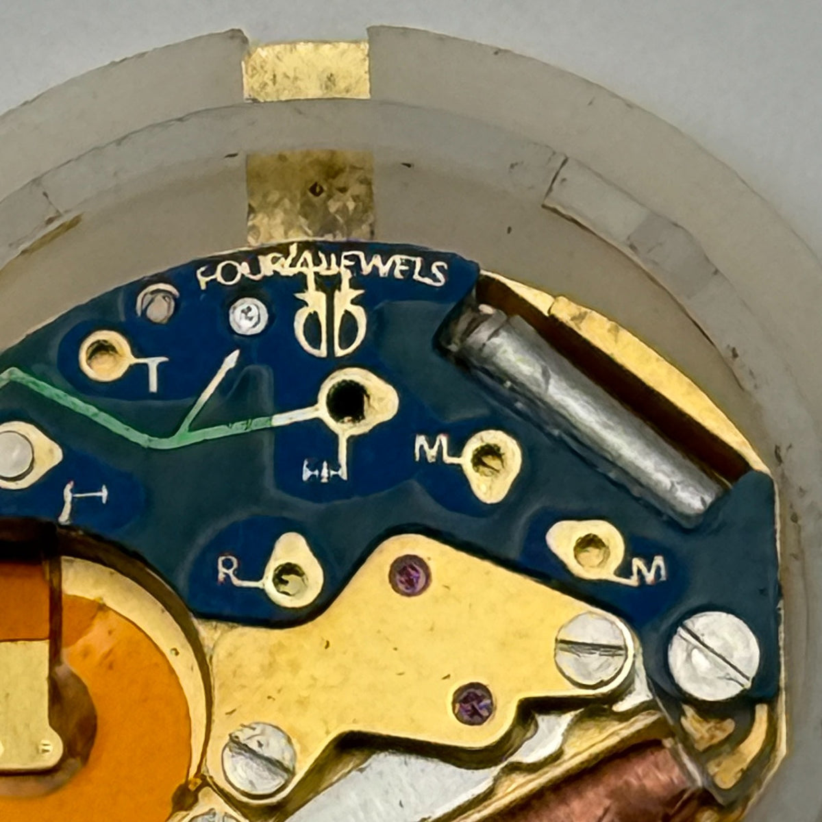 Unidentified Watch Movement Quartz Titan 4 Jewels Untested Parts Repair 13.5mm