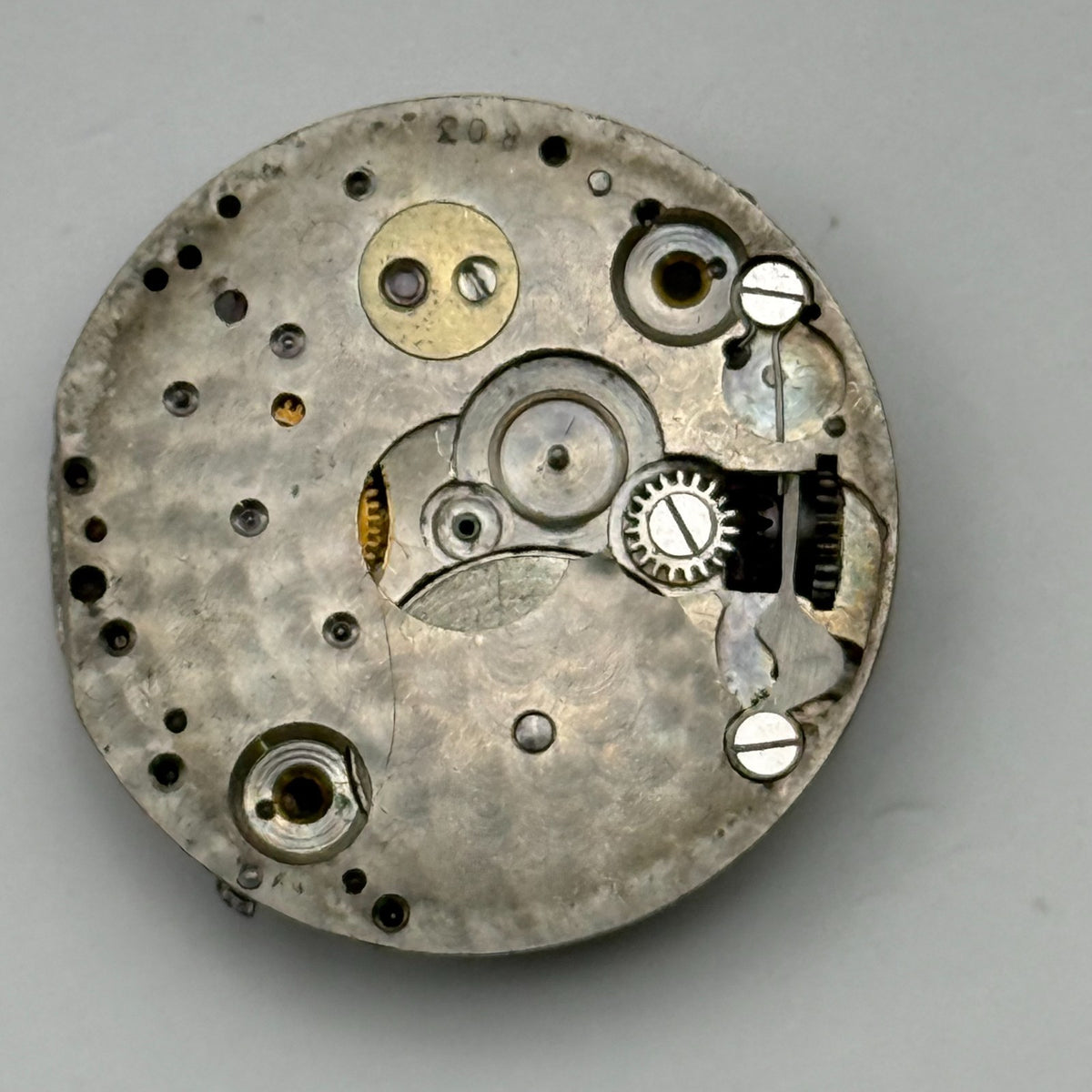 Unidentified 803 Watch Movement Manual Wind Vintage Parts Repair 23.2mm