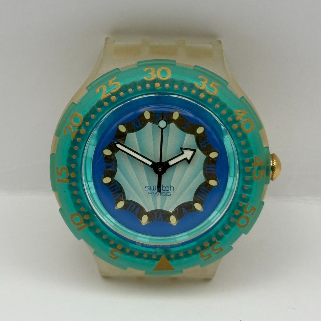 Vintage Swatch Scuba 200 Watch SDK119 Seahorse 1994 ETA Quartz Swiss 40mm Parts 