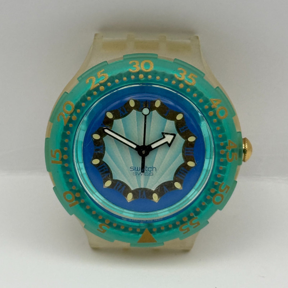 Vintage Swatch Scuba 200 Watch SDK119 Seahorse 1994 ETA Quartz Swiss 40mm Parts 