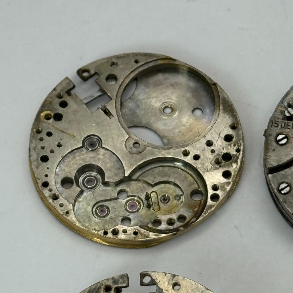 AS Watch Movement - 4x A. Schild Main Plates - For Parts / Repair