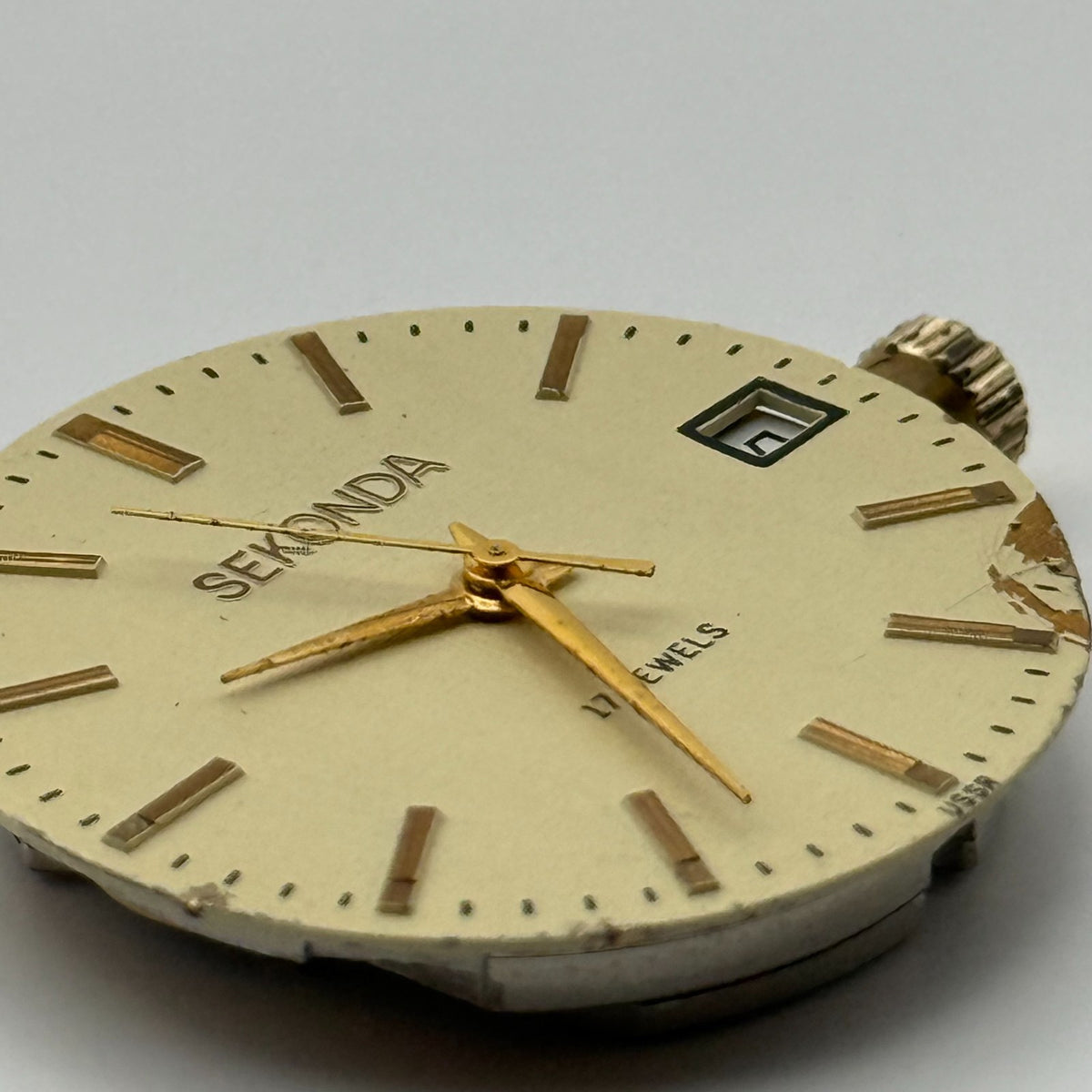 Poljot 2614.2H Watch Movement Sekonda Soviet 17 Jewels Manual Wind Parts 26.4mm