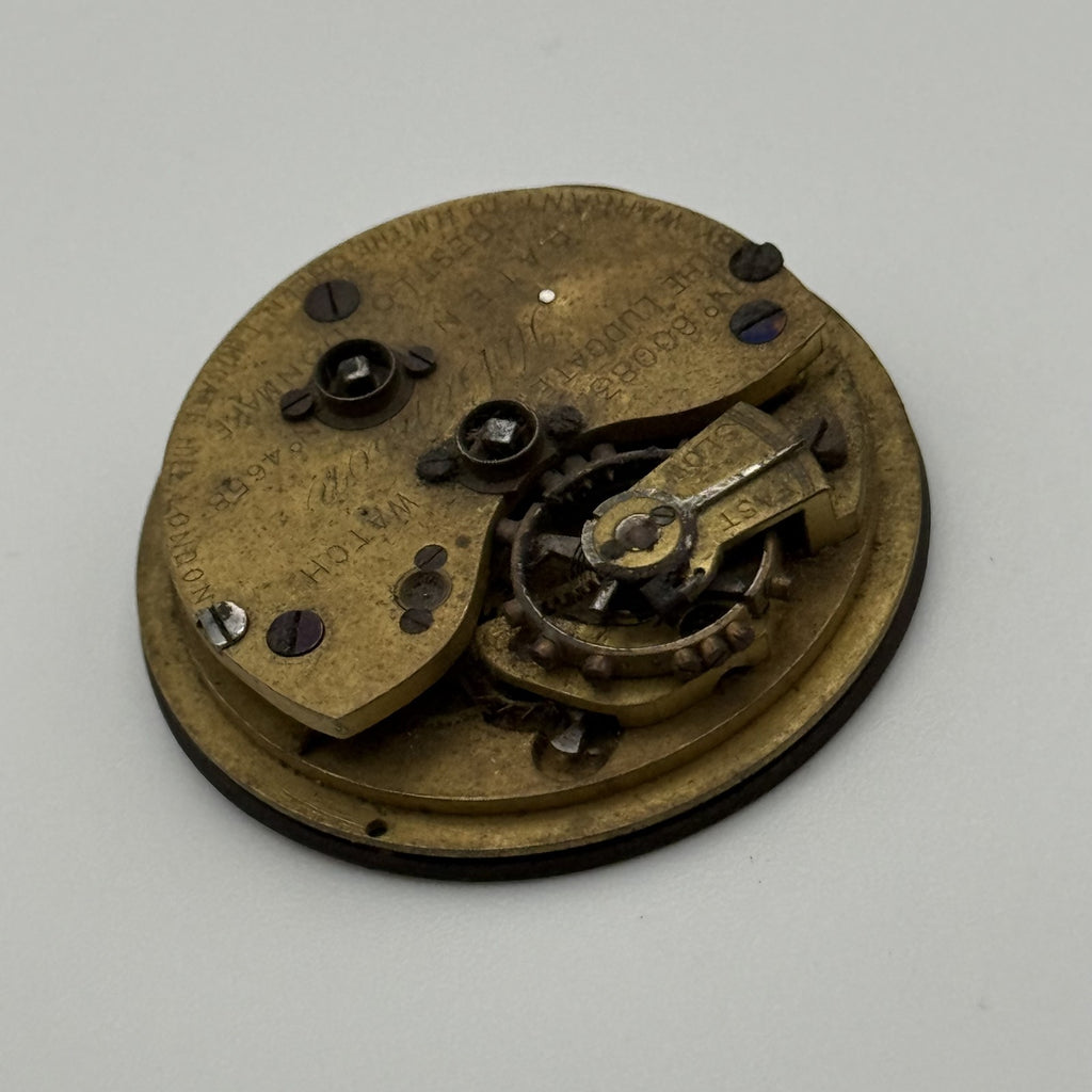 English Lever Pocket Watch Movement - J.W. Benson Ludgate - Parts / Repair 35mm