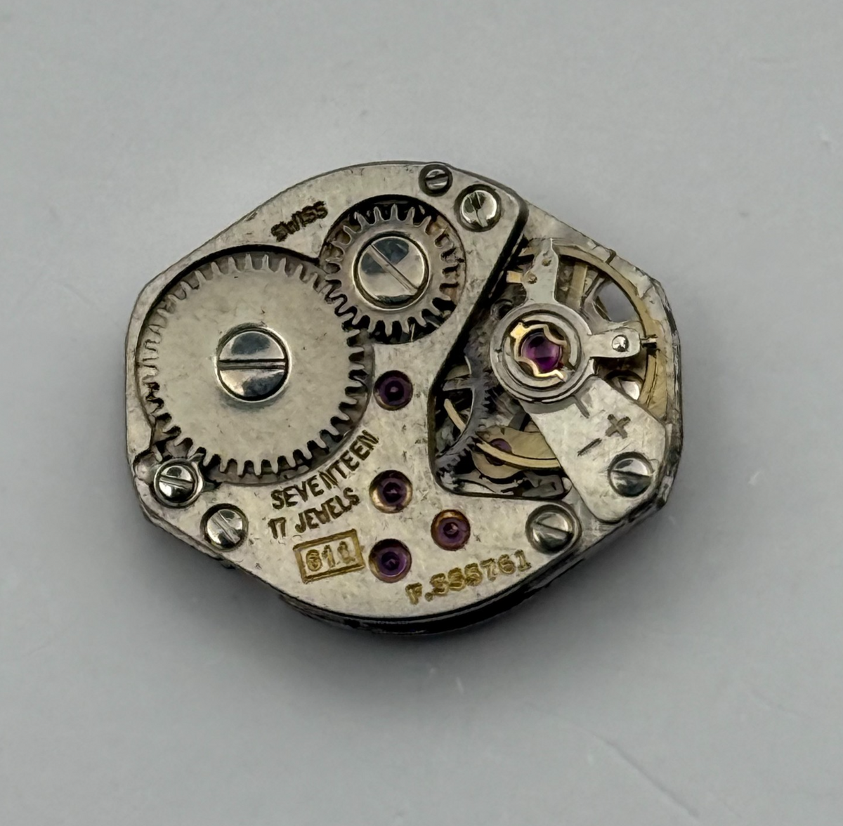 FHF 69-21 Watch Movement Rone 17 Jewels Swiss Manual Wind Parts Repair 15.3mm