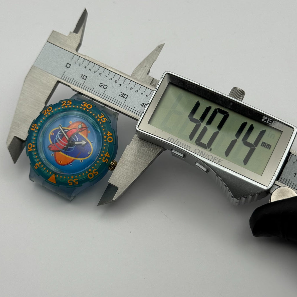 Vintage Swatch Scuba 200 Watch SDN115 Underpressure 1994 ETA Quartz 40mm Parts 