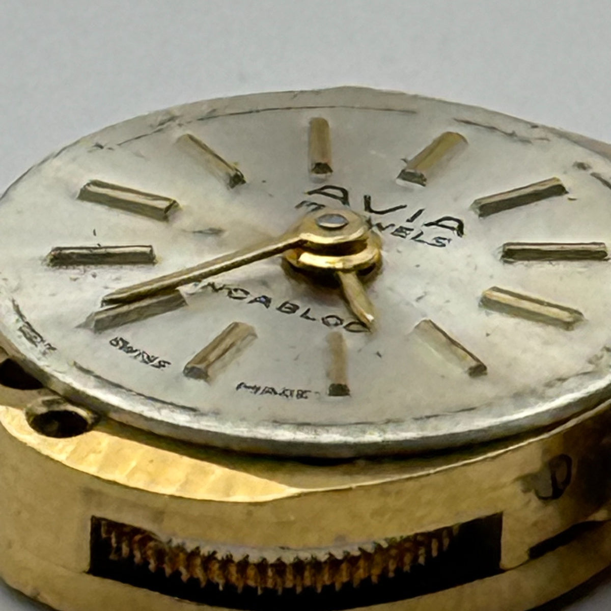 FE 68E4 Watch Movement Avia 17 Jewels Swiss Manual Wind Parts Repair 13.1mm