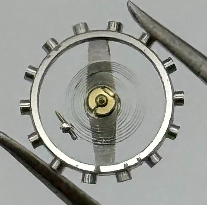 Brac 2061 Balance Wheel Complete And Spring 7¾’’’ Watch Movement Parts NOS